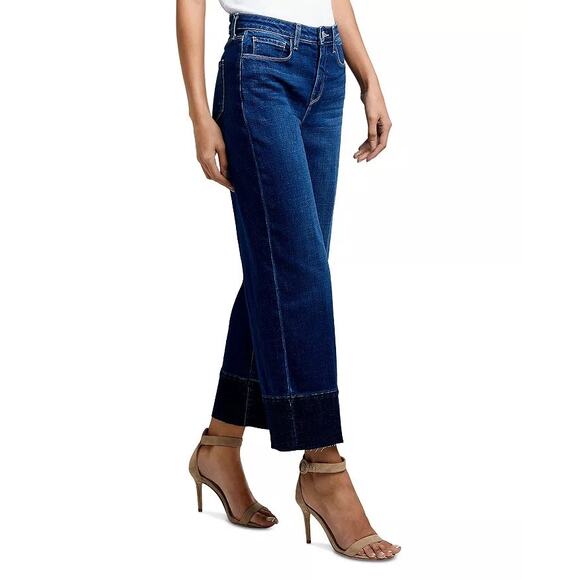 L'AGENCE Whitney High Rise Wide Leg Jeans in Caraway Blue 25 - Picture 4 of 11